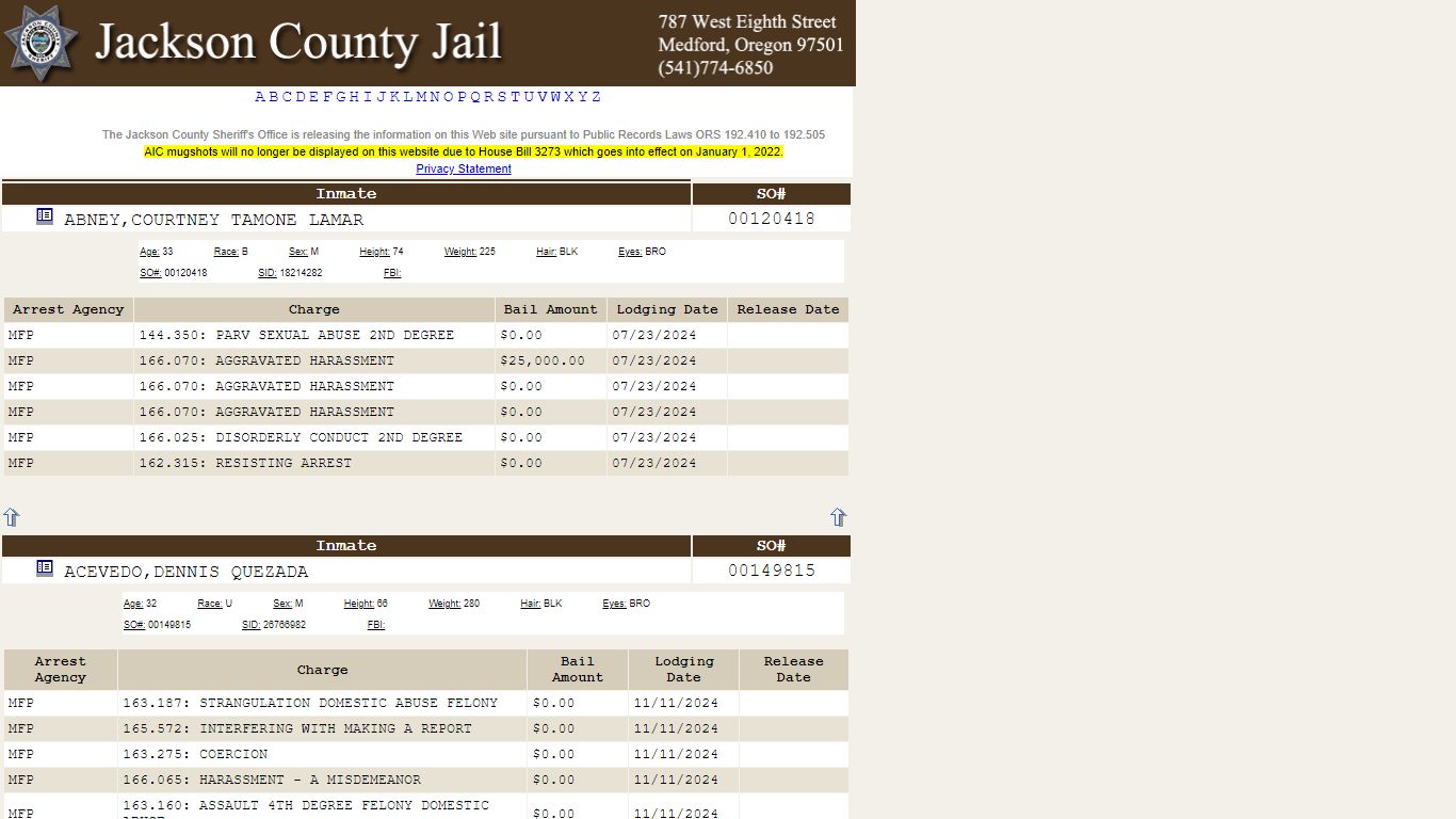 Index [inmate.jacksoncountyor.gov]